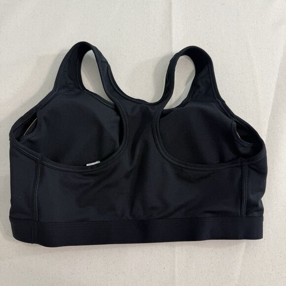 Nike Size Large Women's Classic Logo Dri-fit Sports Yoga Bra Black - Picture 2 of 7
